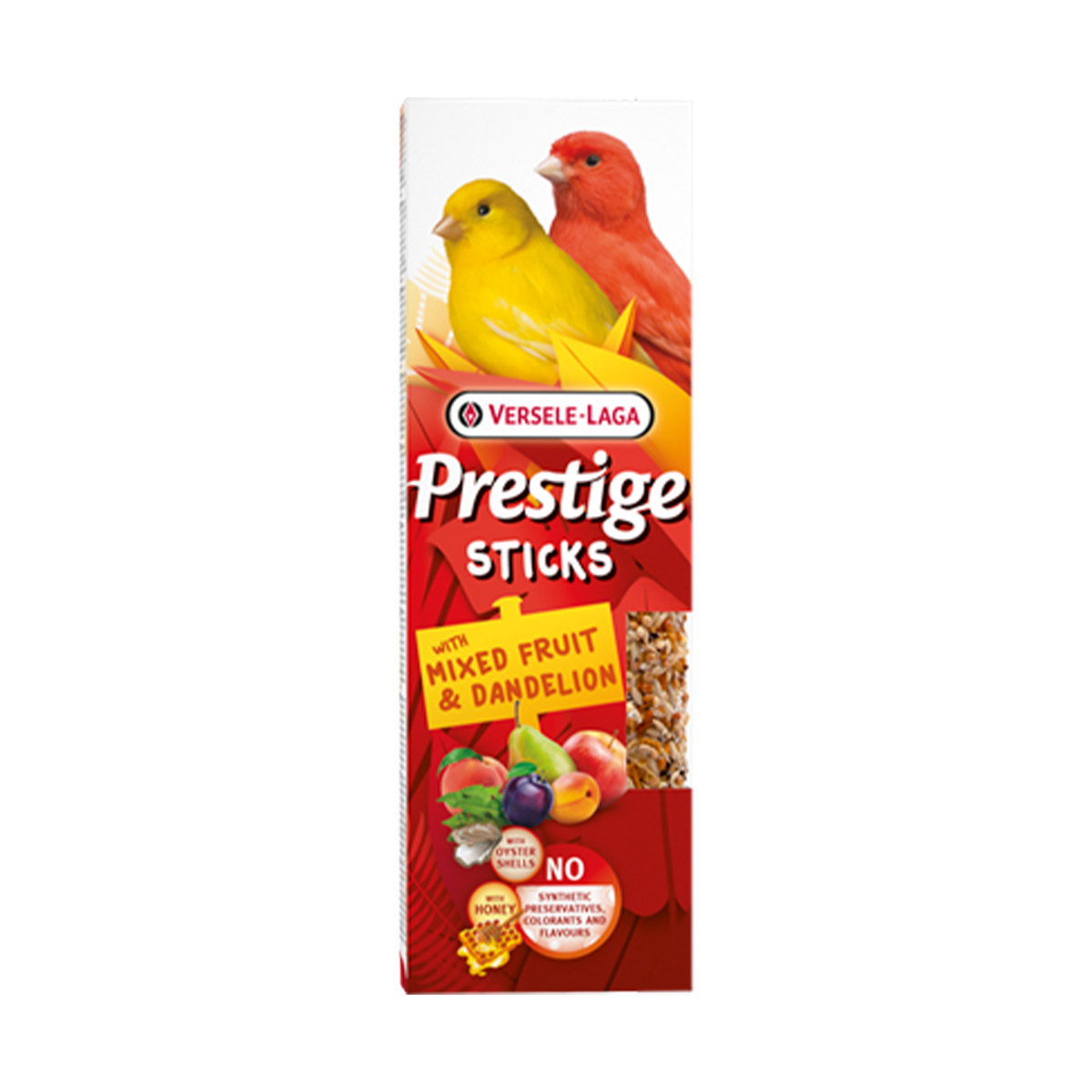 Versele-Lage Prestige Sticks Kanarien gem. Früchte & Löwenzahn Verpackung