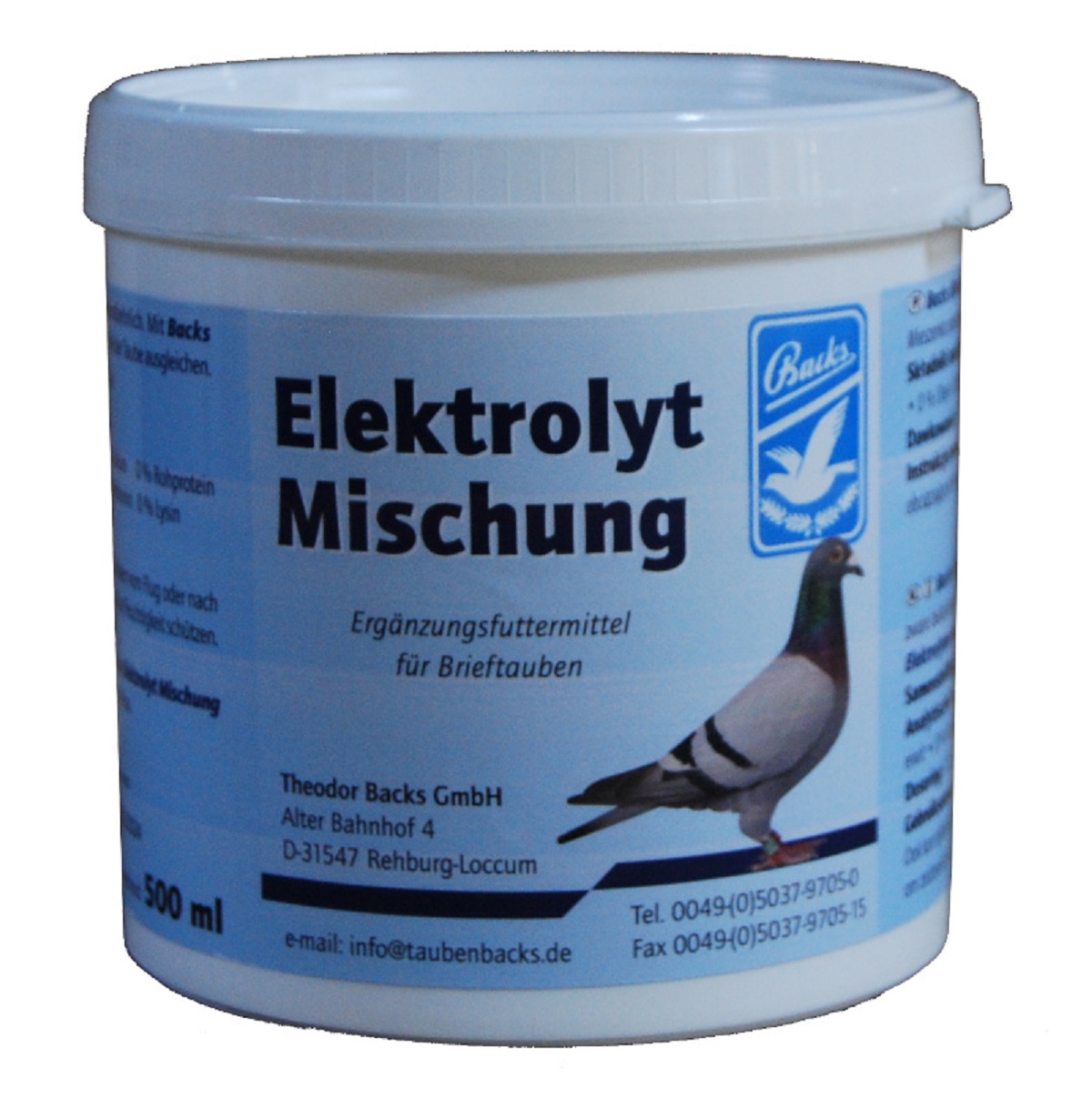 Produktansicht - Backs - Elektrolyt Pulver