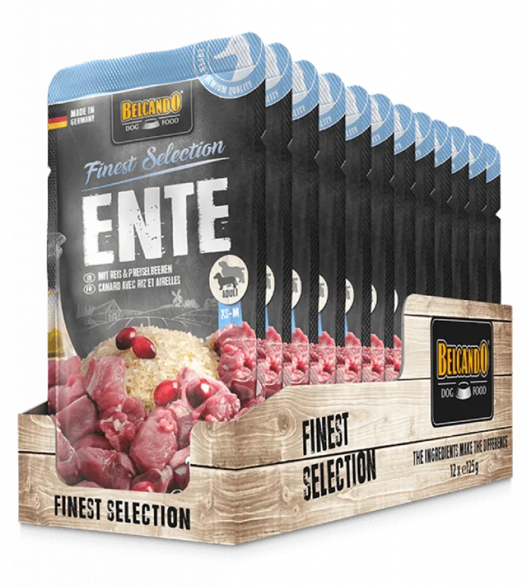 Produktansicht - Belcando - Ente mit Reis & Preiselbeeren