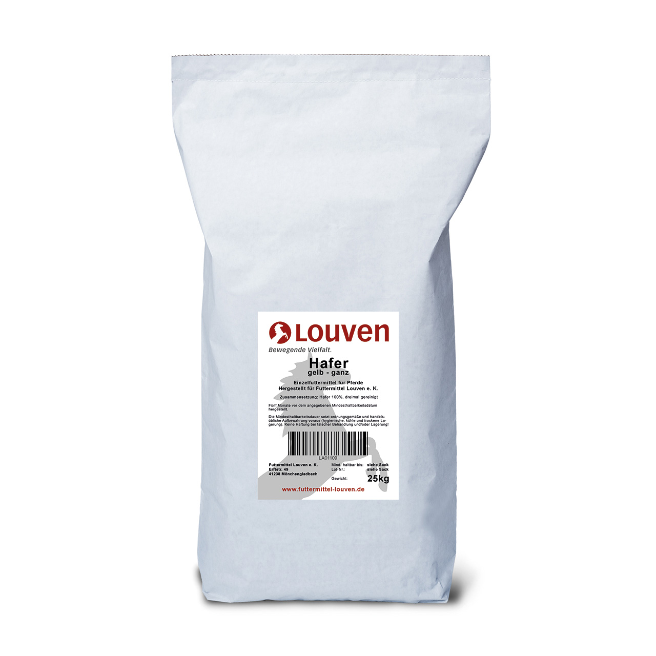 Louven Hafer gelb ganz Futtersack 25kg
