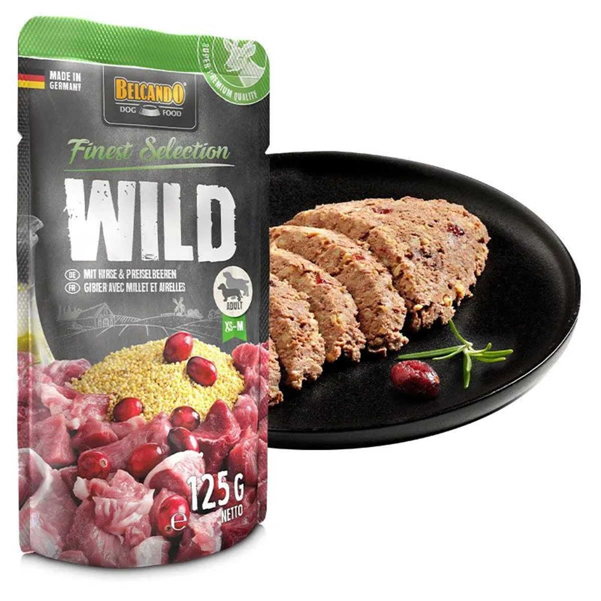 Produktansicht - Belcando - Wild mit Hirse & Preiselbeeren Frischebeutel