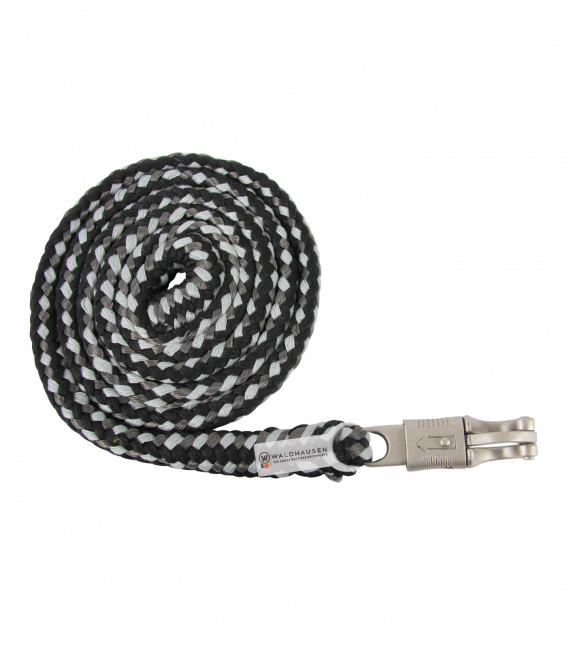 Waldhausen Anbindestrick mit Panikhaken in schwarz/grau