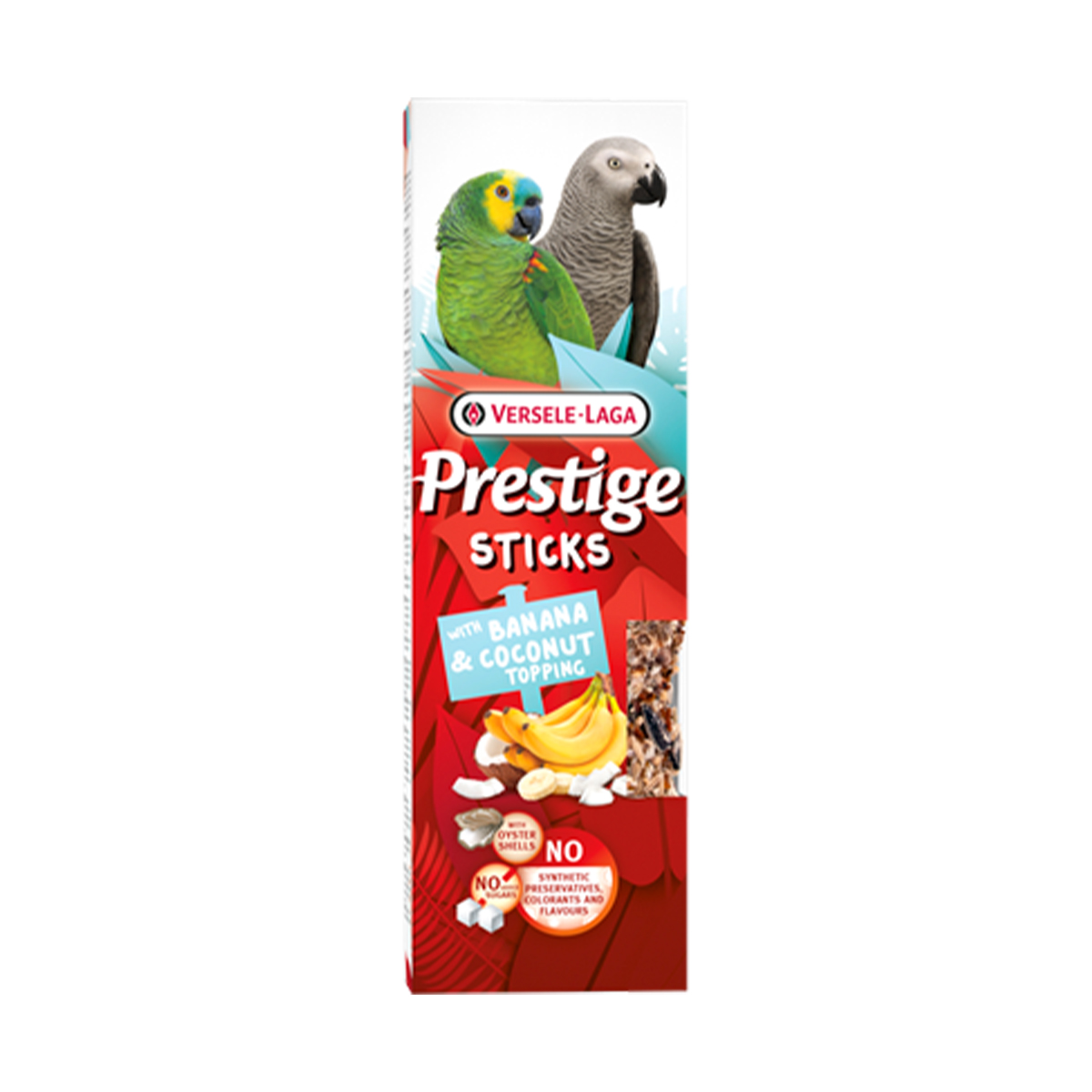 Versele-Lage Prestige Sticks Papagei Banane & Kokos Verpackung