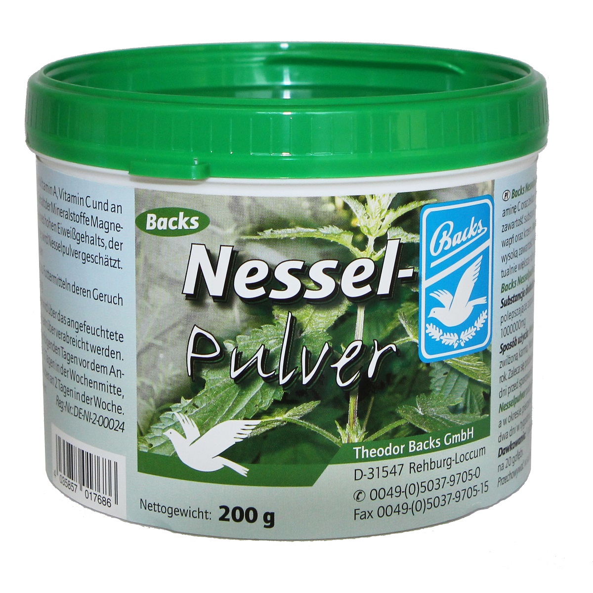 Produktansicht - Backs - Nesselpulver
