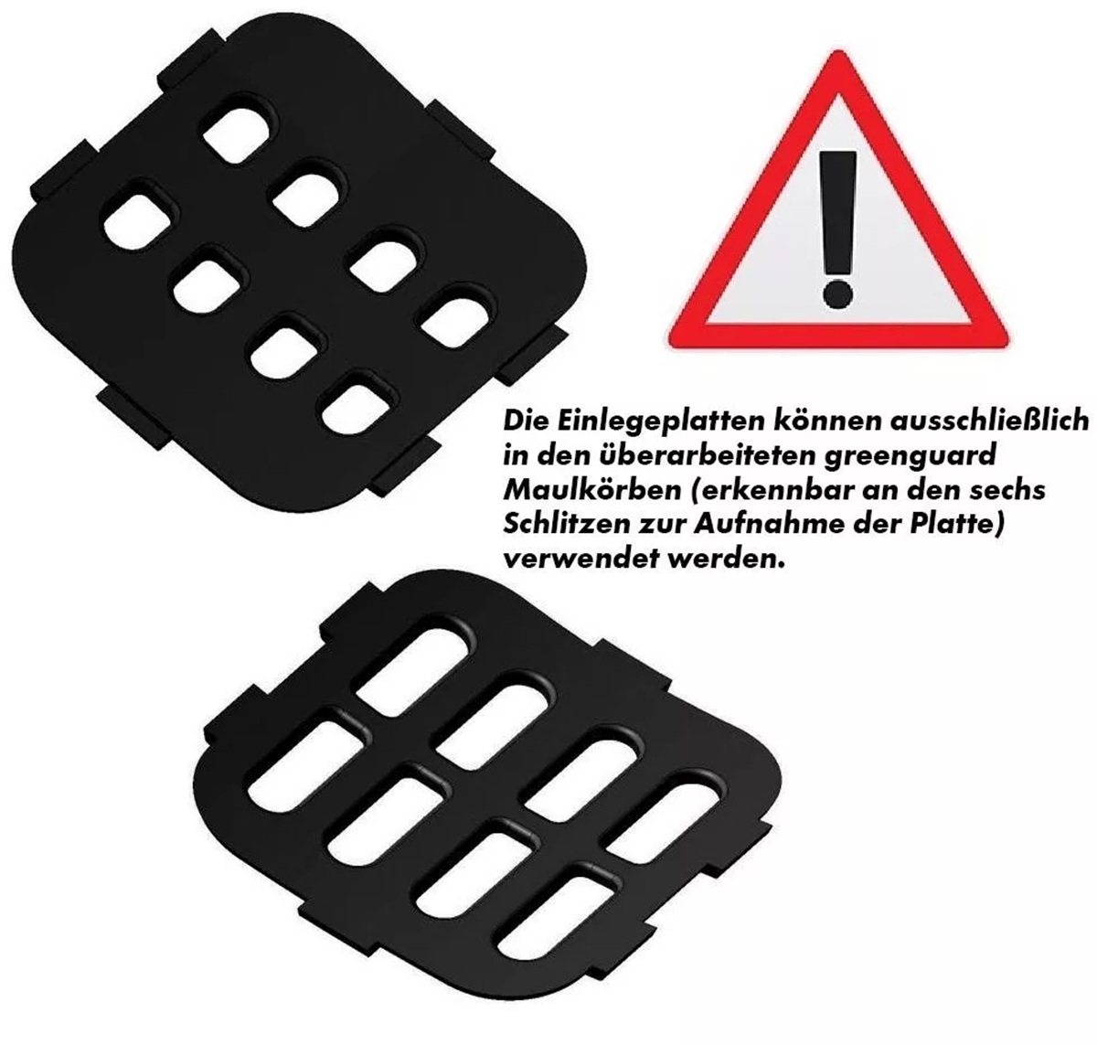 Produktansicht - greenguard - Einlegeplatte für Maulkorb