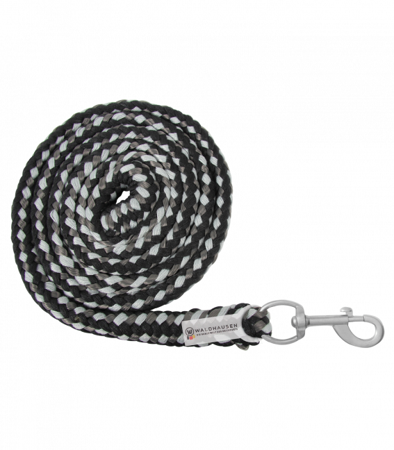 Waldhausen Anbindestrick Plus mit Karabiner in schwarz/grau