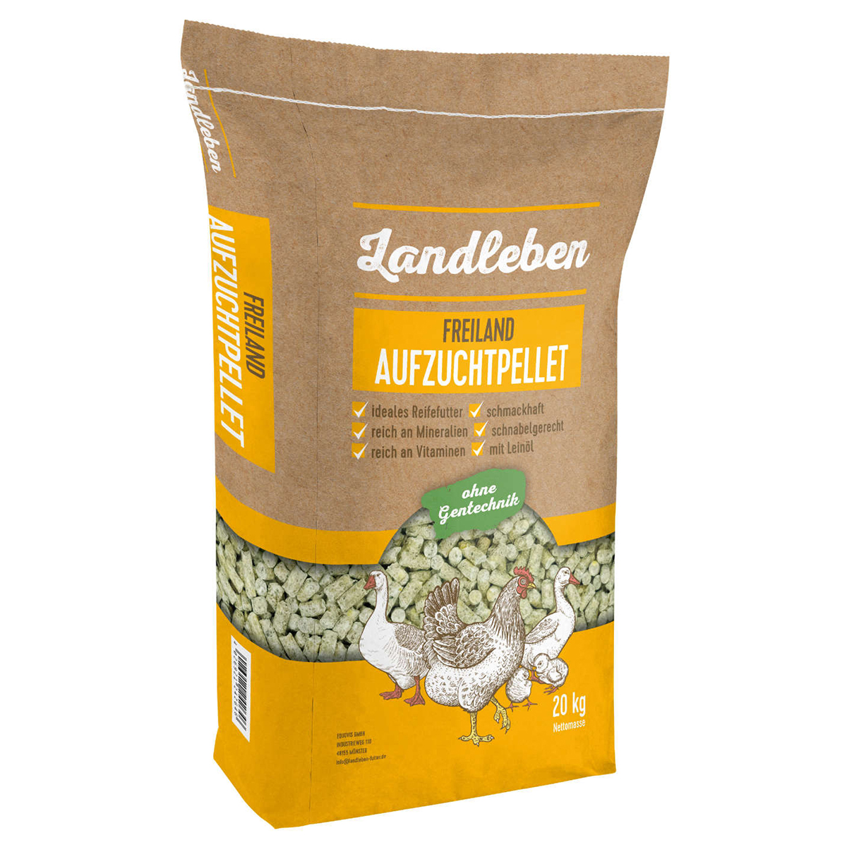 Landleben Freiland Aufzuchtpellet Futtersack