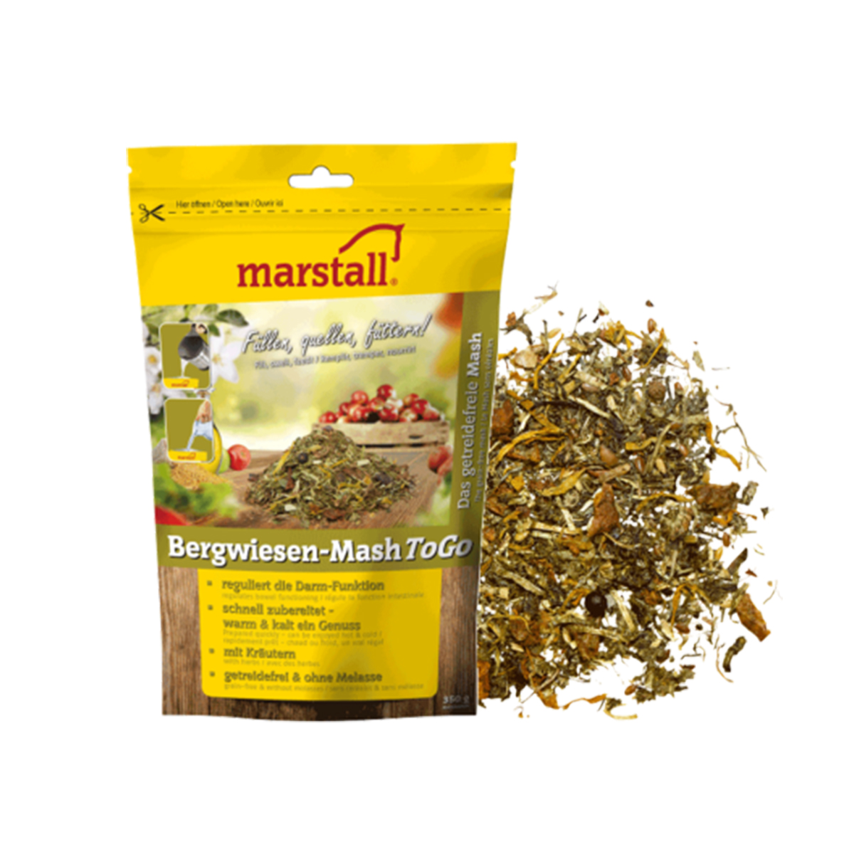 Marstall Bergwiesen-MashToGo Beutel & Detailbild Mash