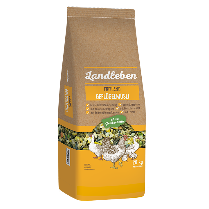 Landleben Freiland Geflügel Müsli 20 kg