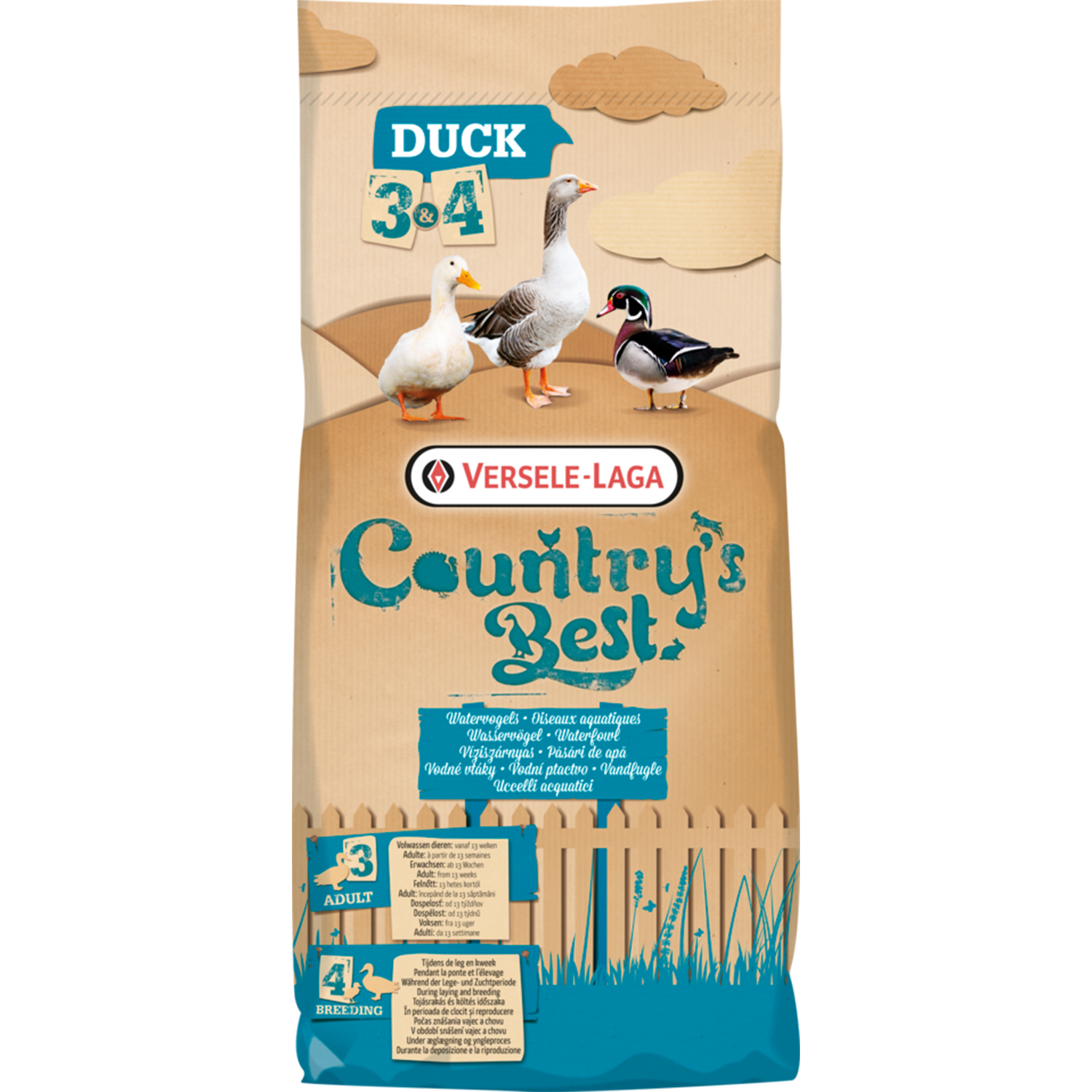 Versele-Laga Country's Best Duck 3 Pellet-Parasite Control Futtersack