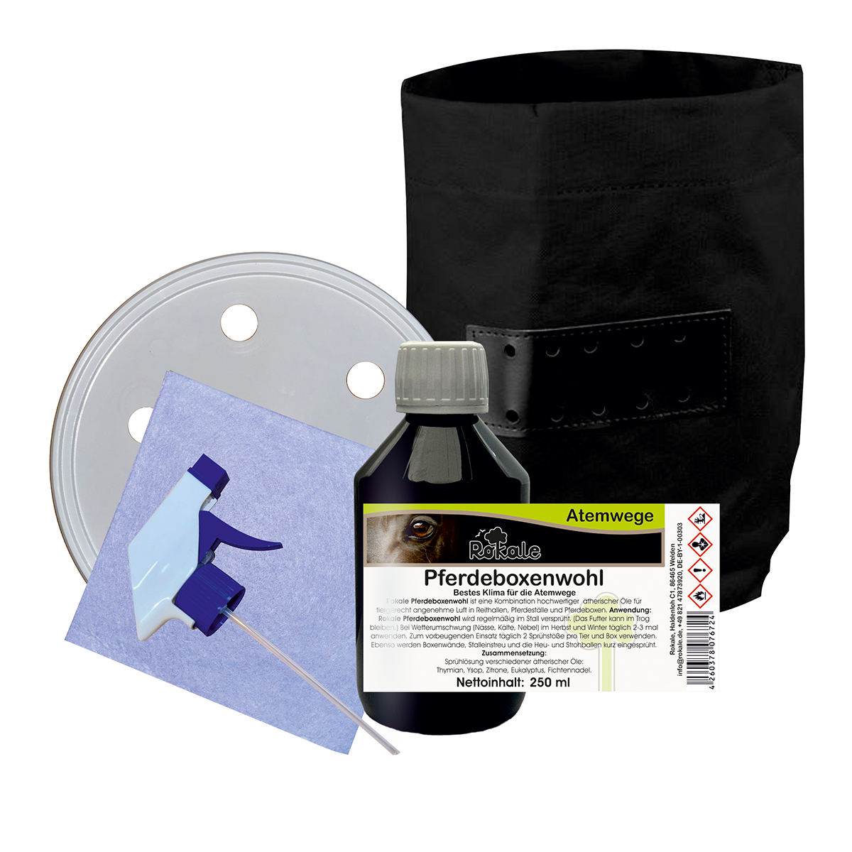 Produktansicht - Rokale - Inhalator inkl. 250ml Pferdeboxenwohl