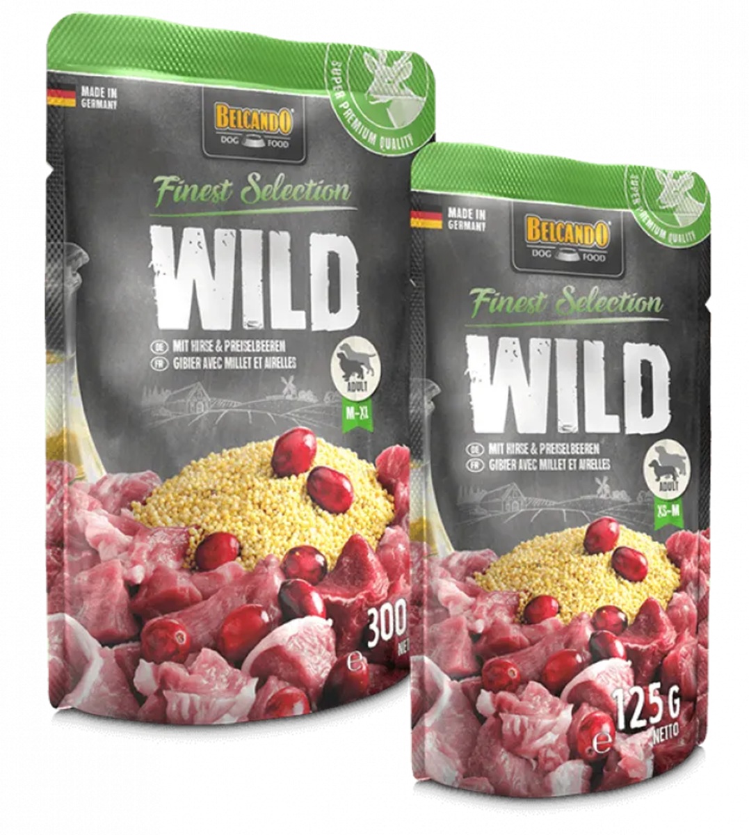 Produktansicht - Belcando - Wild mit Hirse & Preiselbeeren Frischebeutel