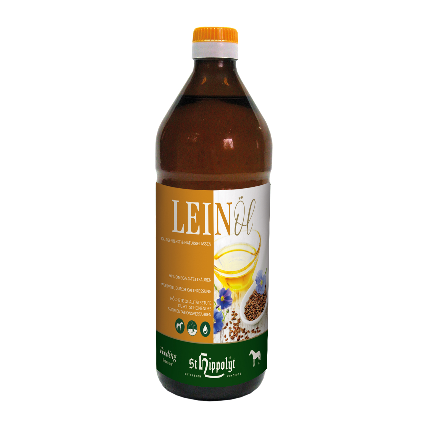 St.Hippolyt Leinöl Flasche