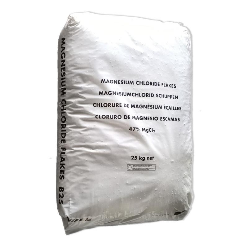 Magnesium Chlorid Flocken 25kg in Verpackung