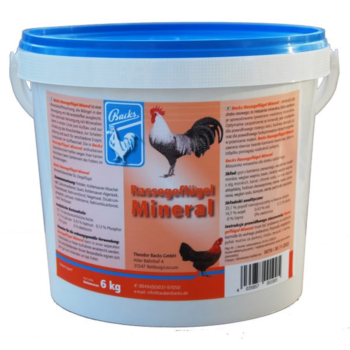Produktansicht - Backs - Rassegeflügel Mineral