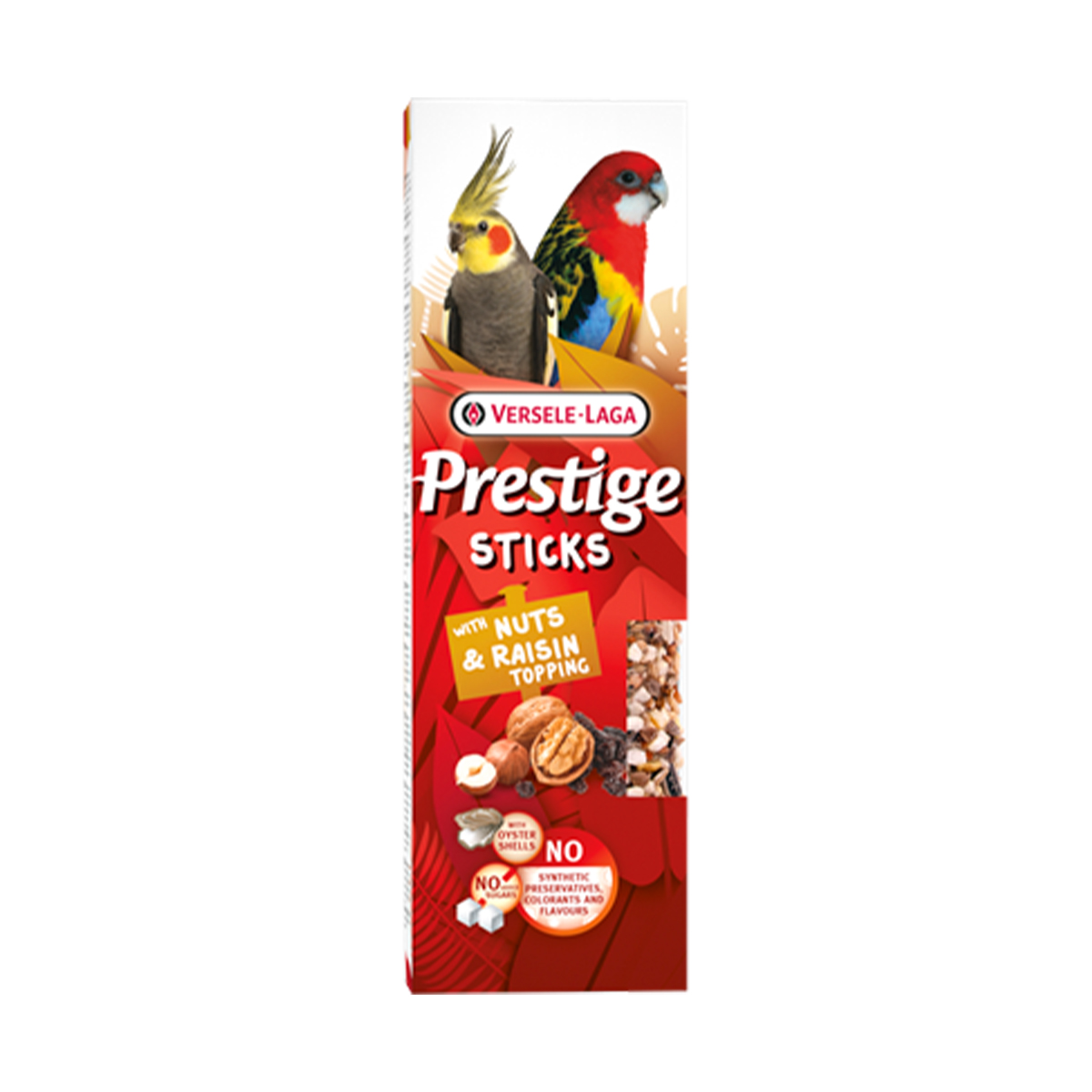Versele-Lage Prestige Sticks Großsittich Nüsse & Rosine Verpackung