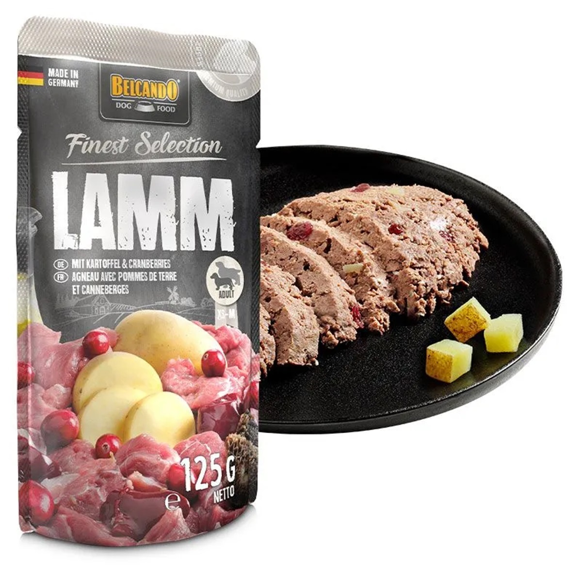Produktansicht - Belcando - Lamm & Kartoffel mit Cranberries Frischebeutel