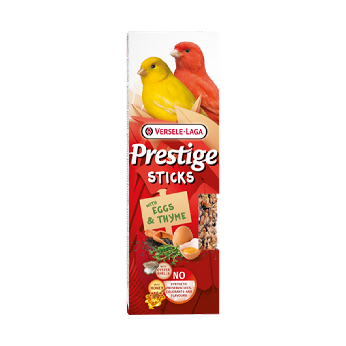 Versele-Lage Prestige Sticks Kanarien Eier & Thymian Verpackung