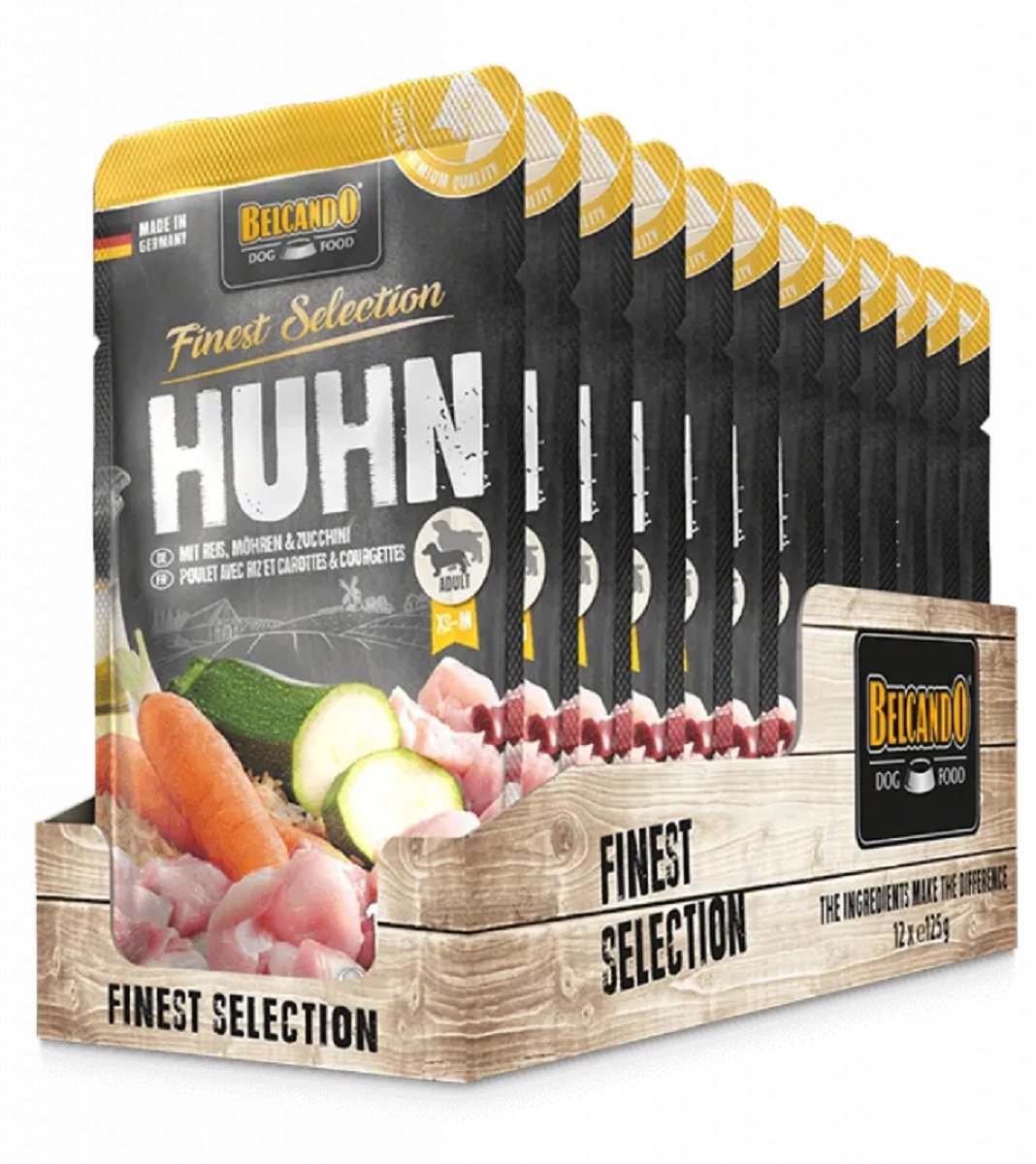 Produktansicht - Belcando - Huhn & Reis mit Zucchini & Möhre Frischebeutel