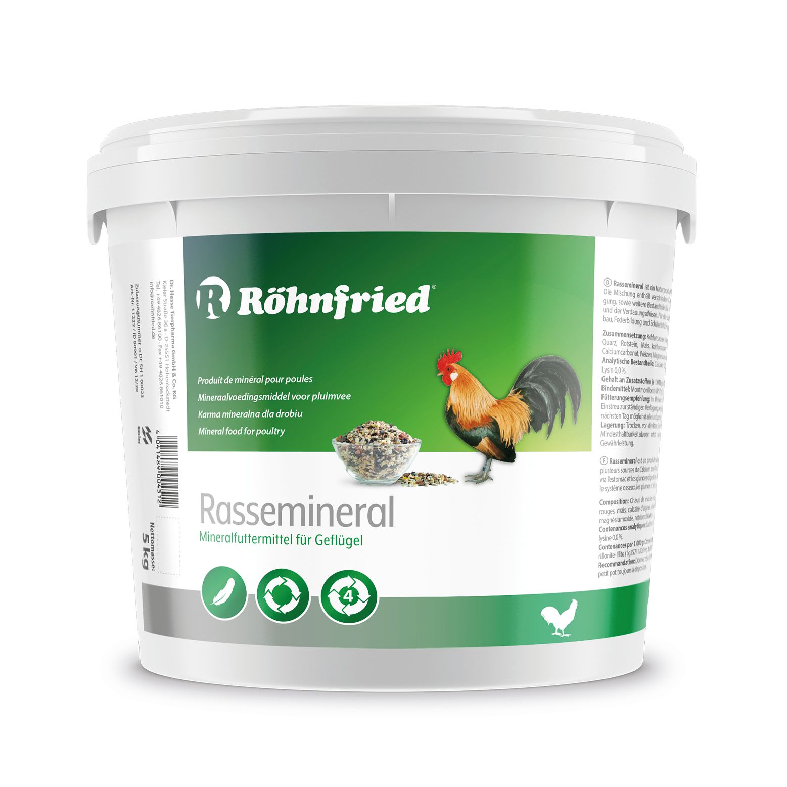Rassemineral für Rassegeflügel Eimer